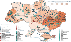 Карта урановых месторождений украины