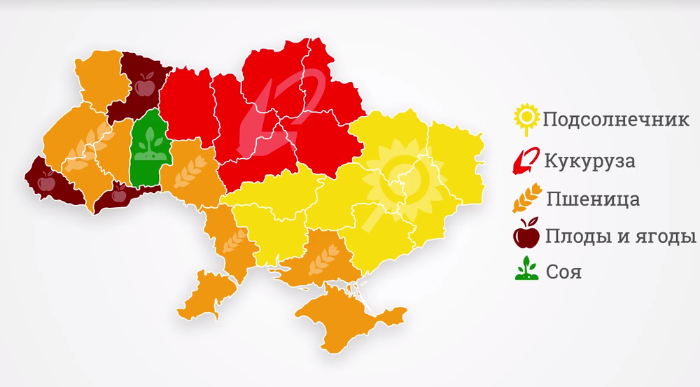 Пищевая промышленность Украины (карта) — Служба стастистики NoNews